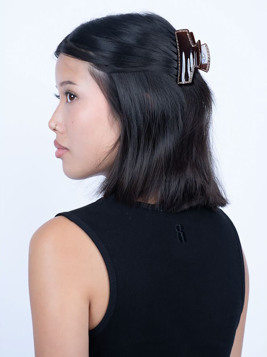 SUI AVA Anna Grinch Glam Middle Hairgrip - Chocolate Fondant