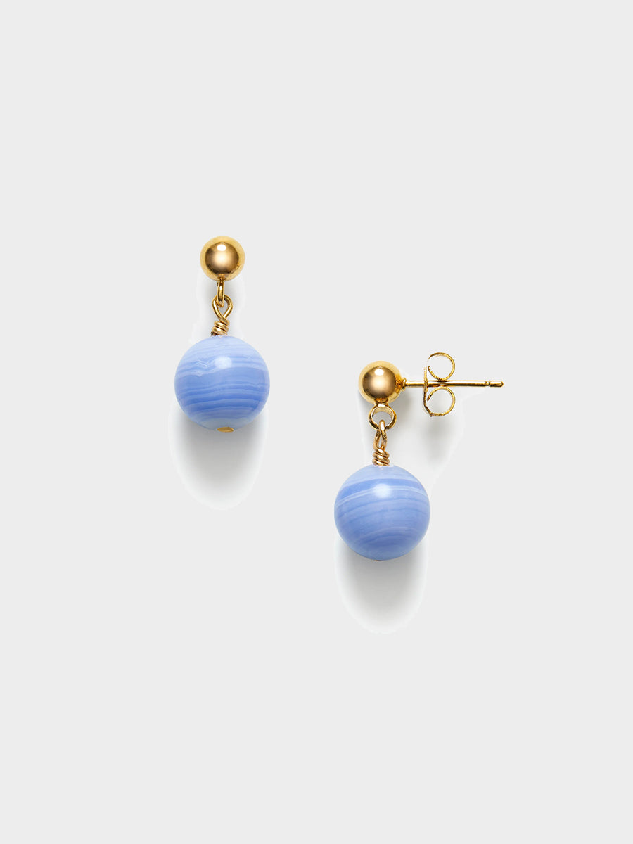 Anni Lu Float Earrings - Blue Lace Agate