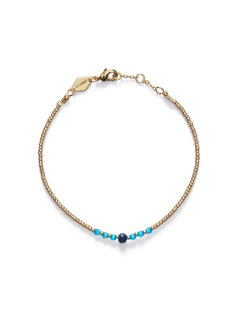 Anni Lu Bead & Gem Bracelet - Mediterranean Blue