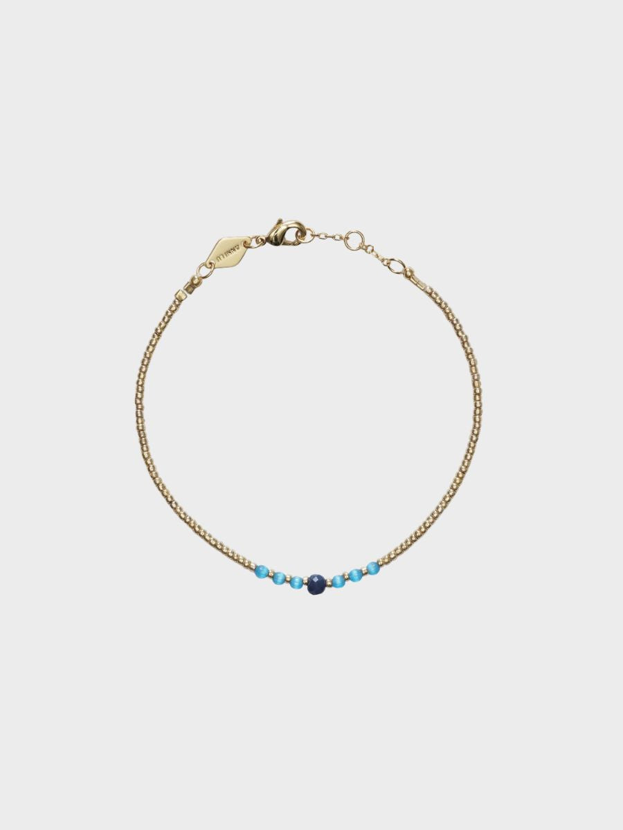 Anni Lu - Bead & Gem Bracelet - Mediterranean Blue