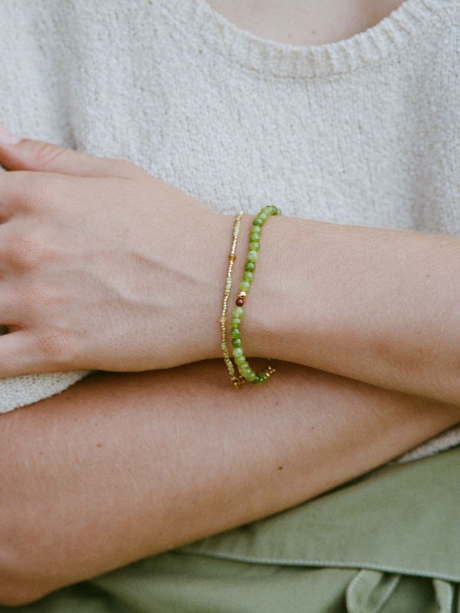 Anni Lu - Grasshopper Bracelet - Avocado Oil