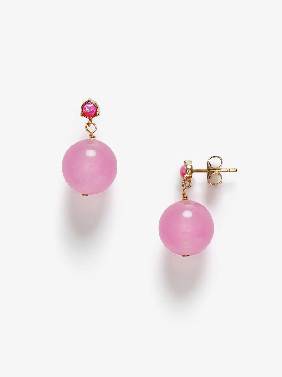 Anni Lu - Pink Bubbles Earrings - Gold