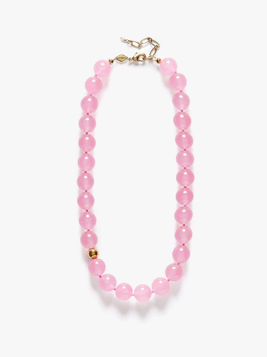 Anni Lu - Pink Bubbles Necklace - Gold