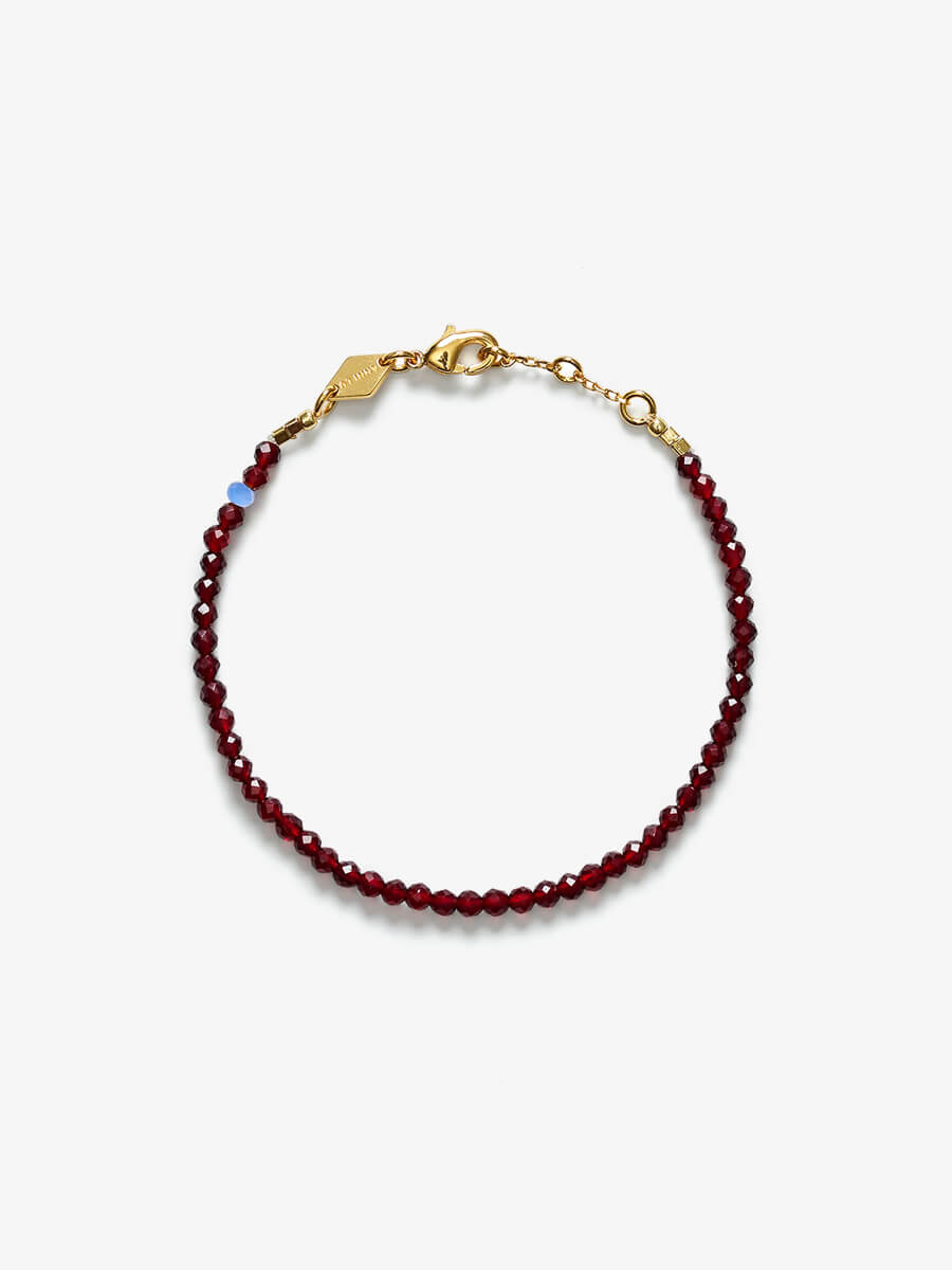 Anni Lu - Tan Line Bracelet - Deep Burgundy