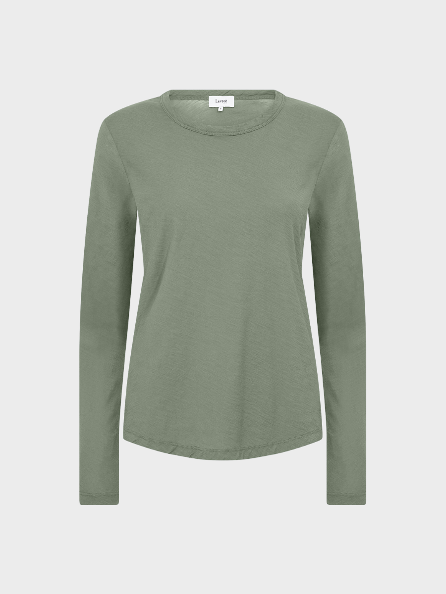 Levete Room - Any3 Long Sleeve Crew Neck T-Shirt - Laurel