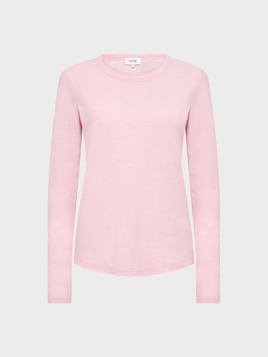 Levete Room - Any3 Long Sleeve Crew Neck T-Shirt - Rose