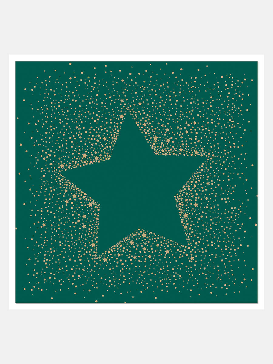 Artebene Green Festive Star Napkins
