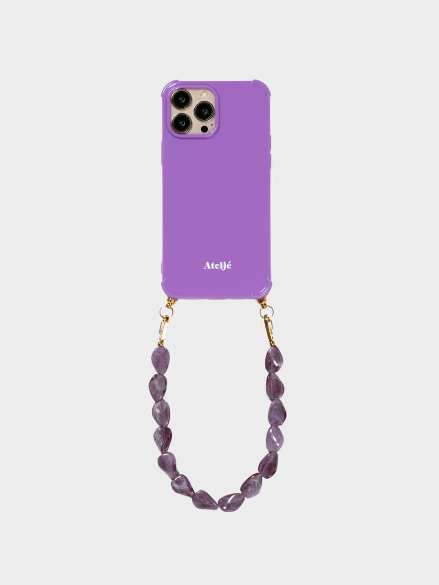 Atelje Orchid Short Cord on Violet Phone Case
