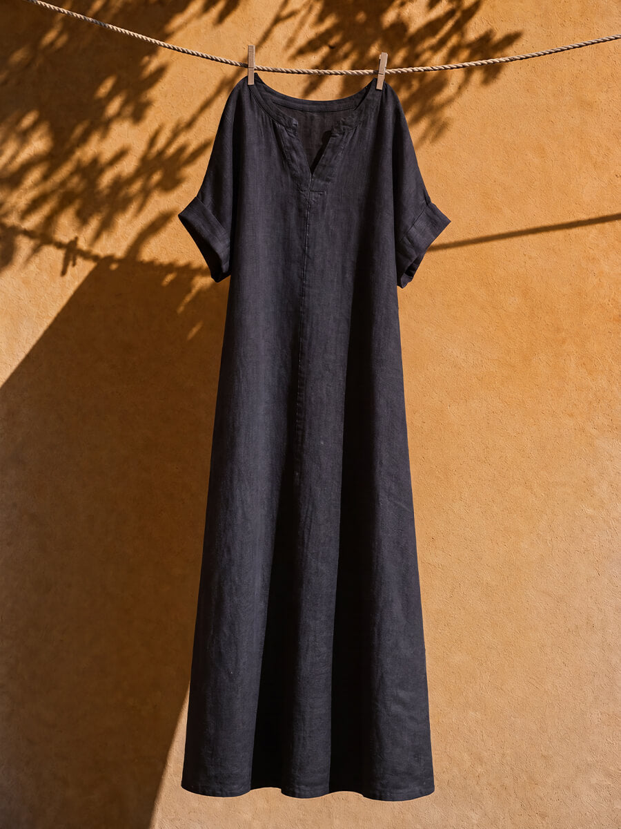 Erantis Kaftan Dress - Black