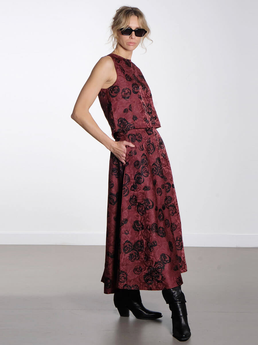 BAUM-UND-PFERDGARTEN--Madine-Top--Saye-Skirt-Bordeaux-Rose-