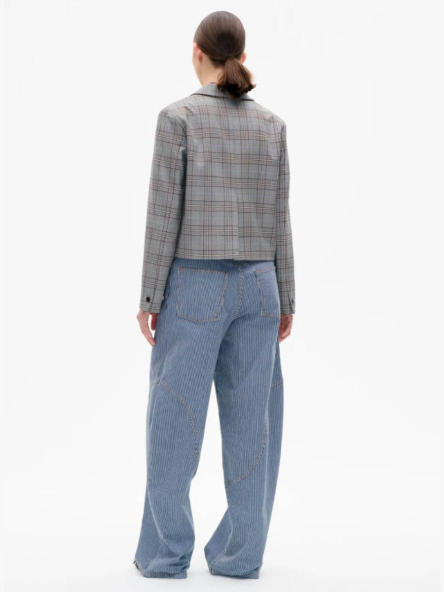 Baum Und Pferdgarten - Benni Jacket - Grey Mini Check back view