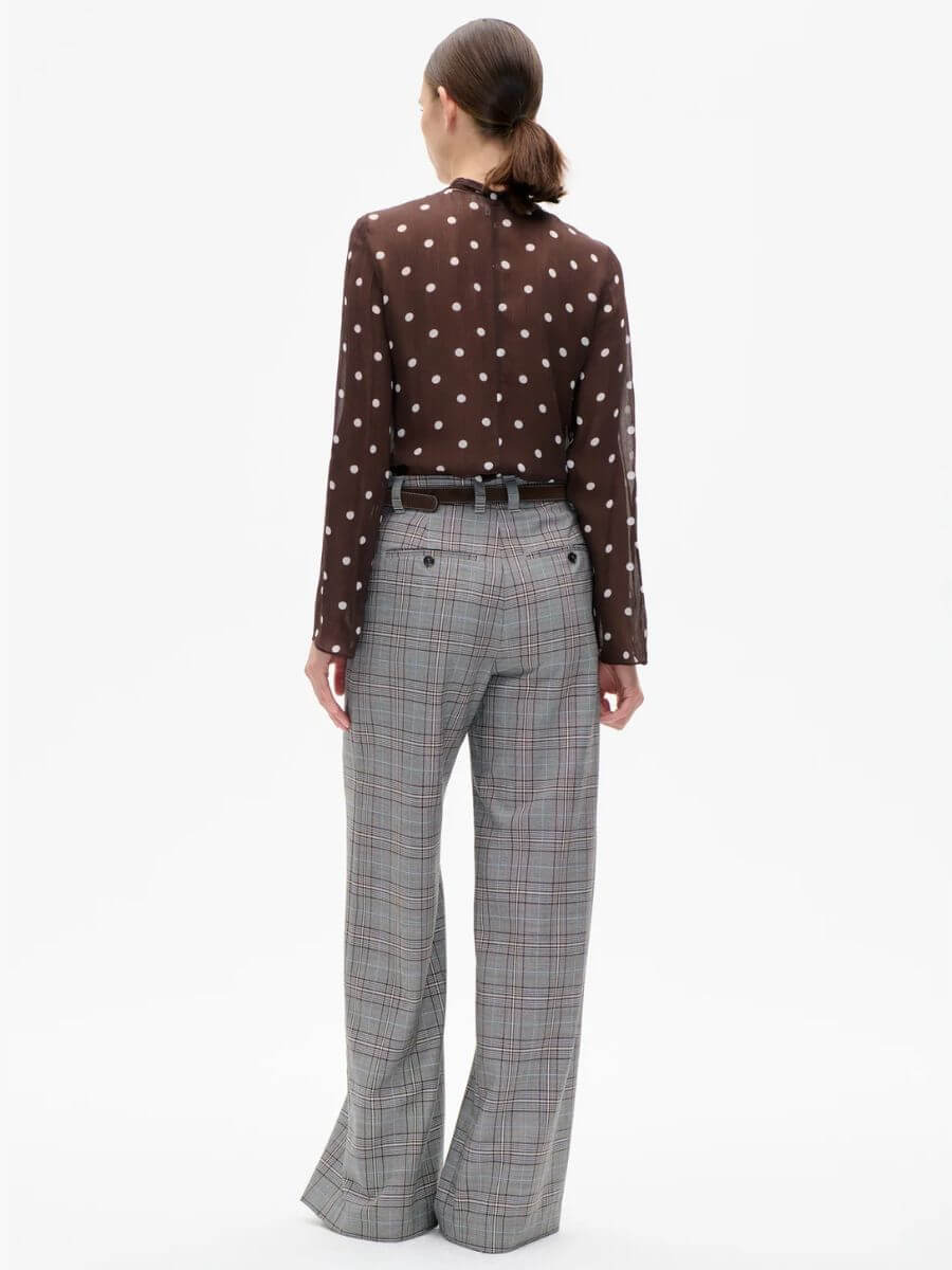 Baum Und Pferdgarten - Nikki Trousers - Grey Mini Check back view