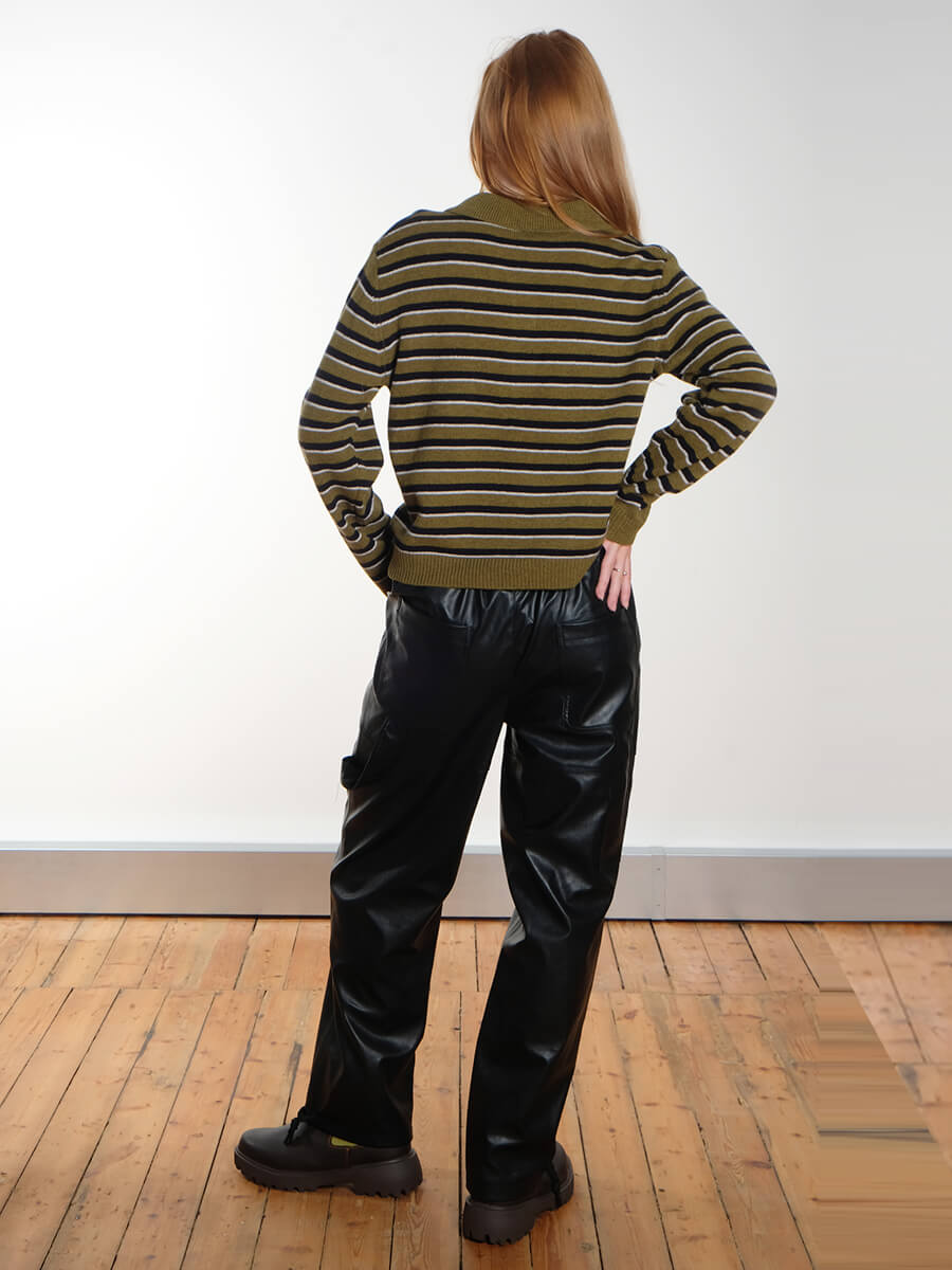 Baum und Pferdgarten  - Cori Sweater - Ivy Green Stripe Day Birger et Mikkelsen - Elijah Polished Leather