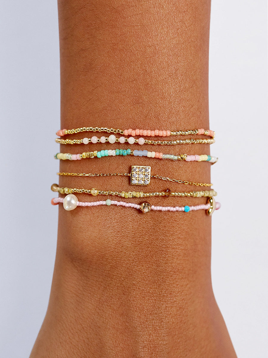 Anni Lu Bead & Gem Bracelet - Blossom