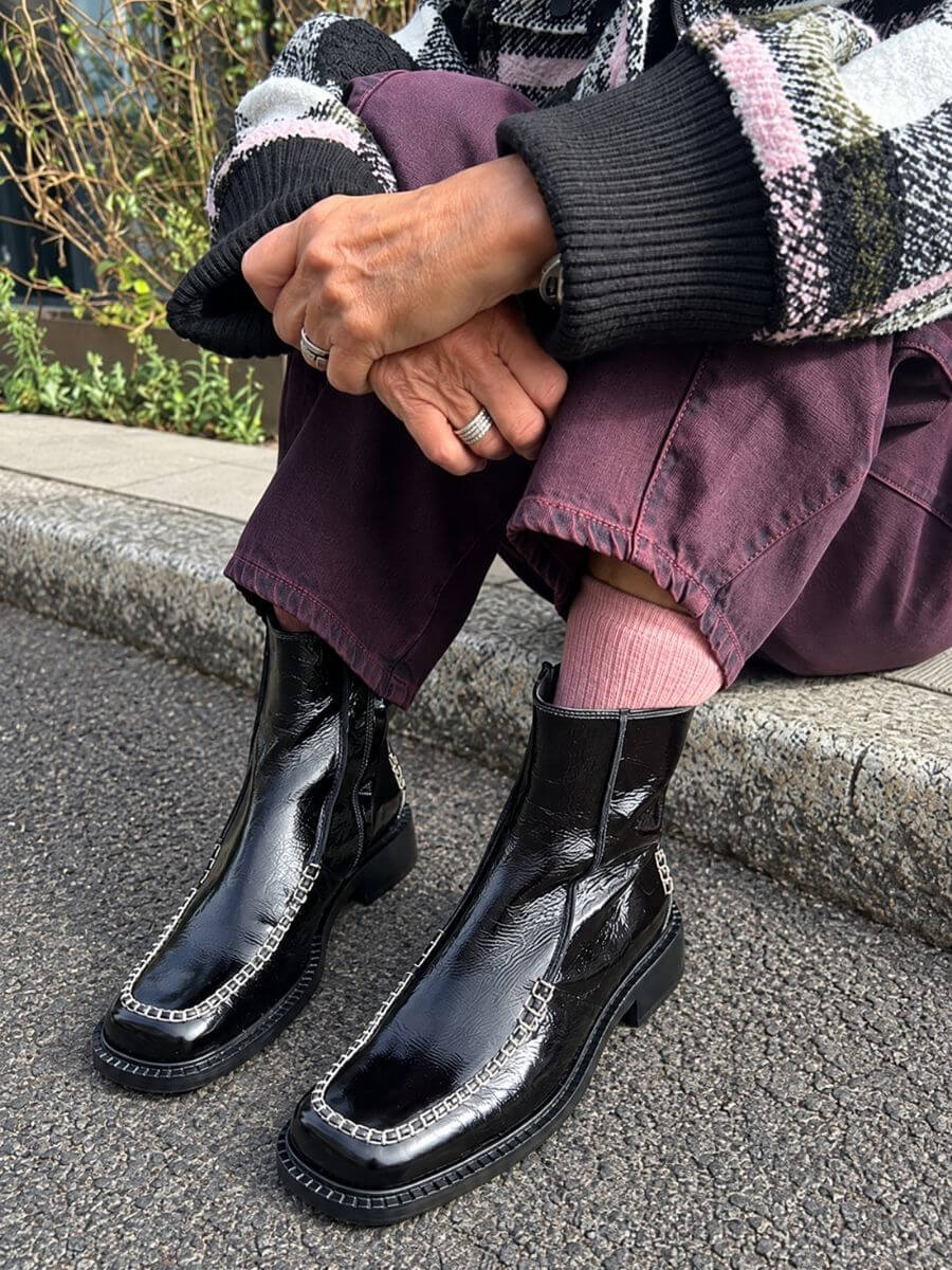 Billi Bi Ankle Boots B1183 - Black Naplack