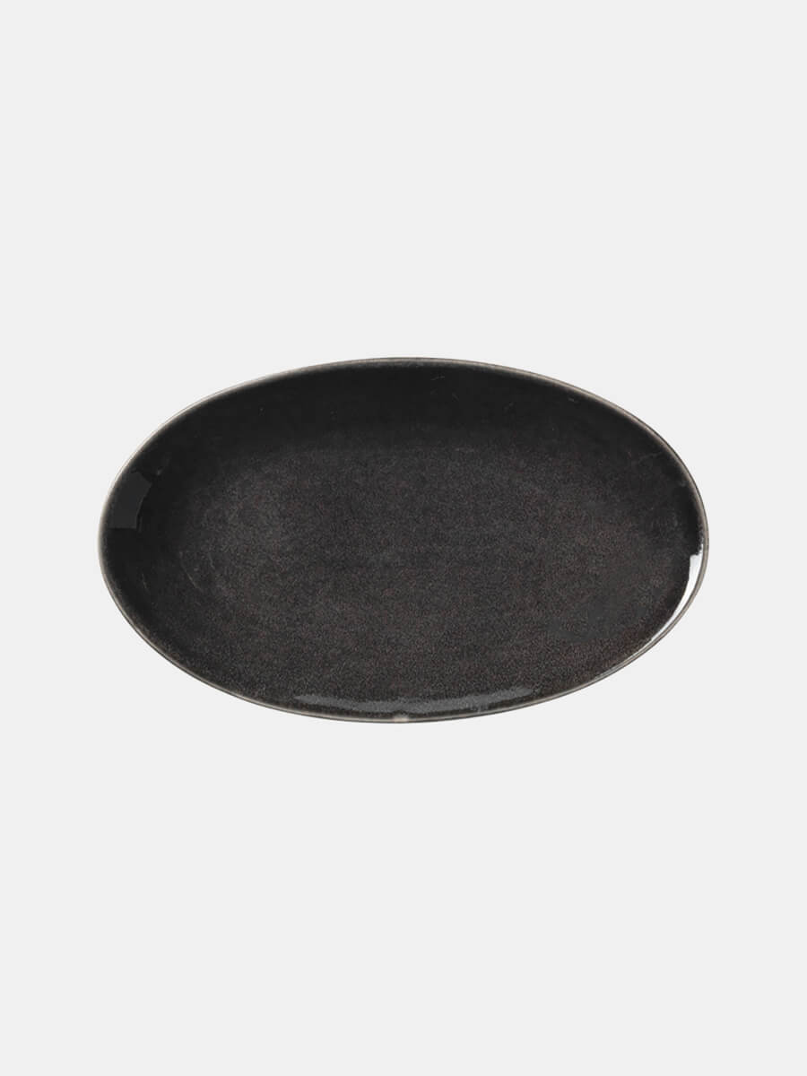 Broste Copenhagen Oval Plate S - Nordic Coal