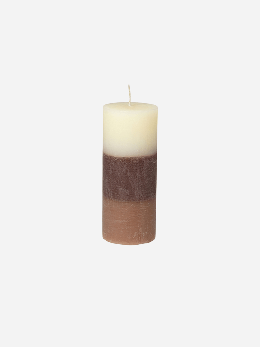 Broste Rainbow Pillar Candle 7x17 - Espresso Martini