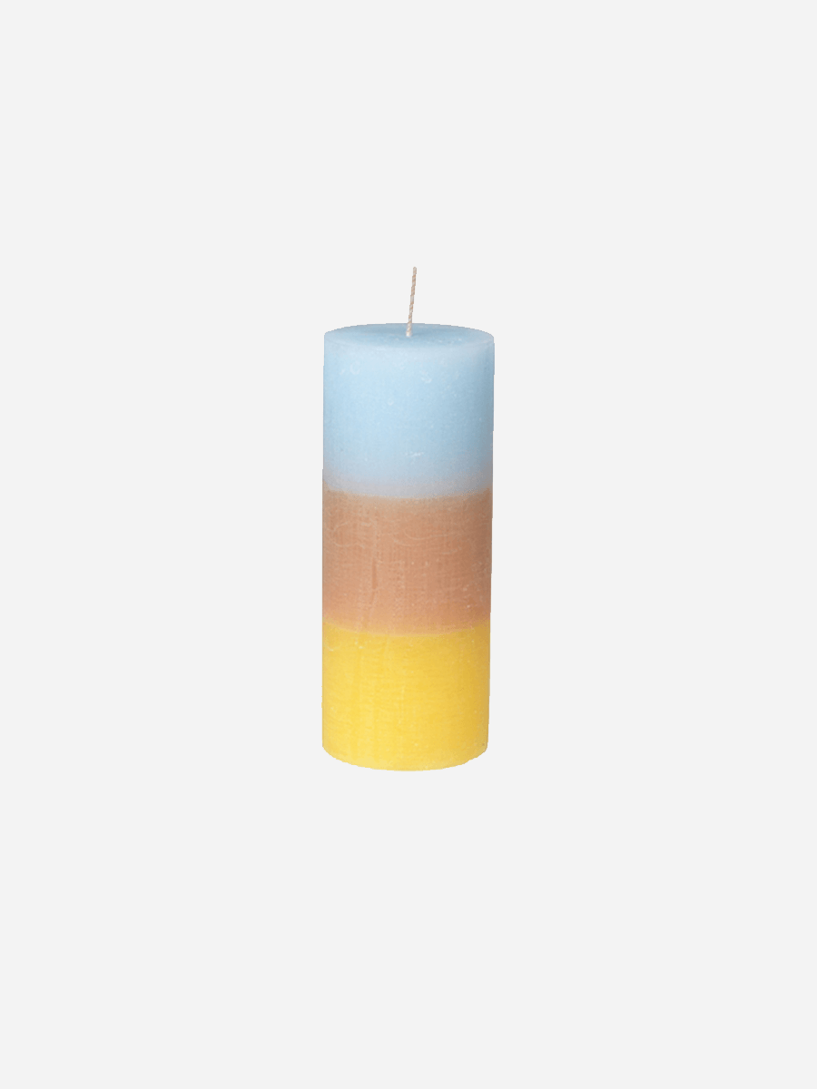 Broste Rainbow Pillar Candle 7x17 - Pineapple Cloud