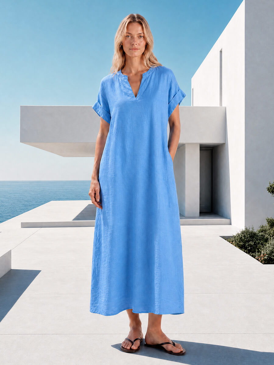 CABANA LIVING
Erantis Kaftan Dress - Azzurro