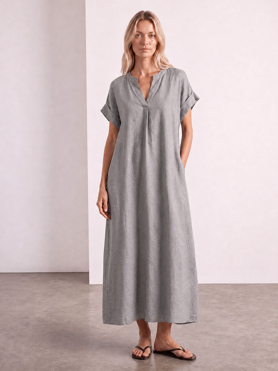 Erantis Kaftan Dress - Fango Grey