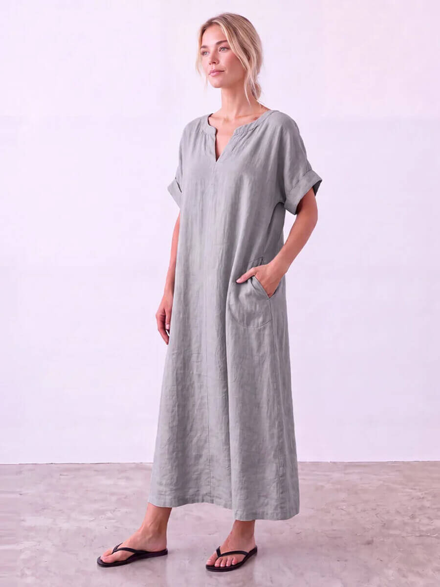 CABANA LIVING
Erantis Kaftan Dress - Fango Grey