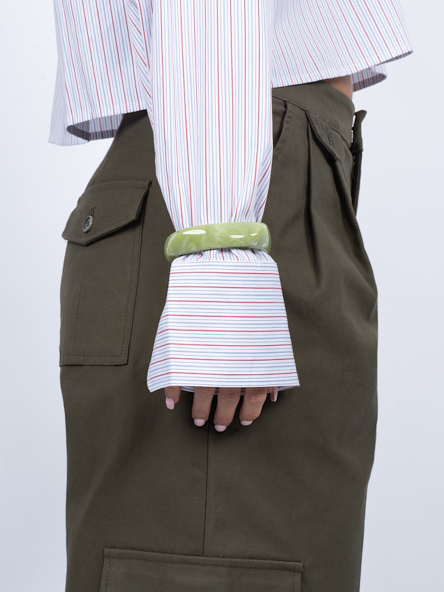 SUI AVA Chunky Bangle - Green / Pistachio