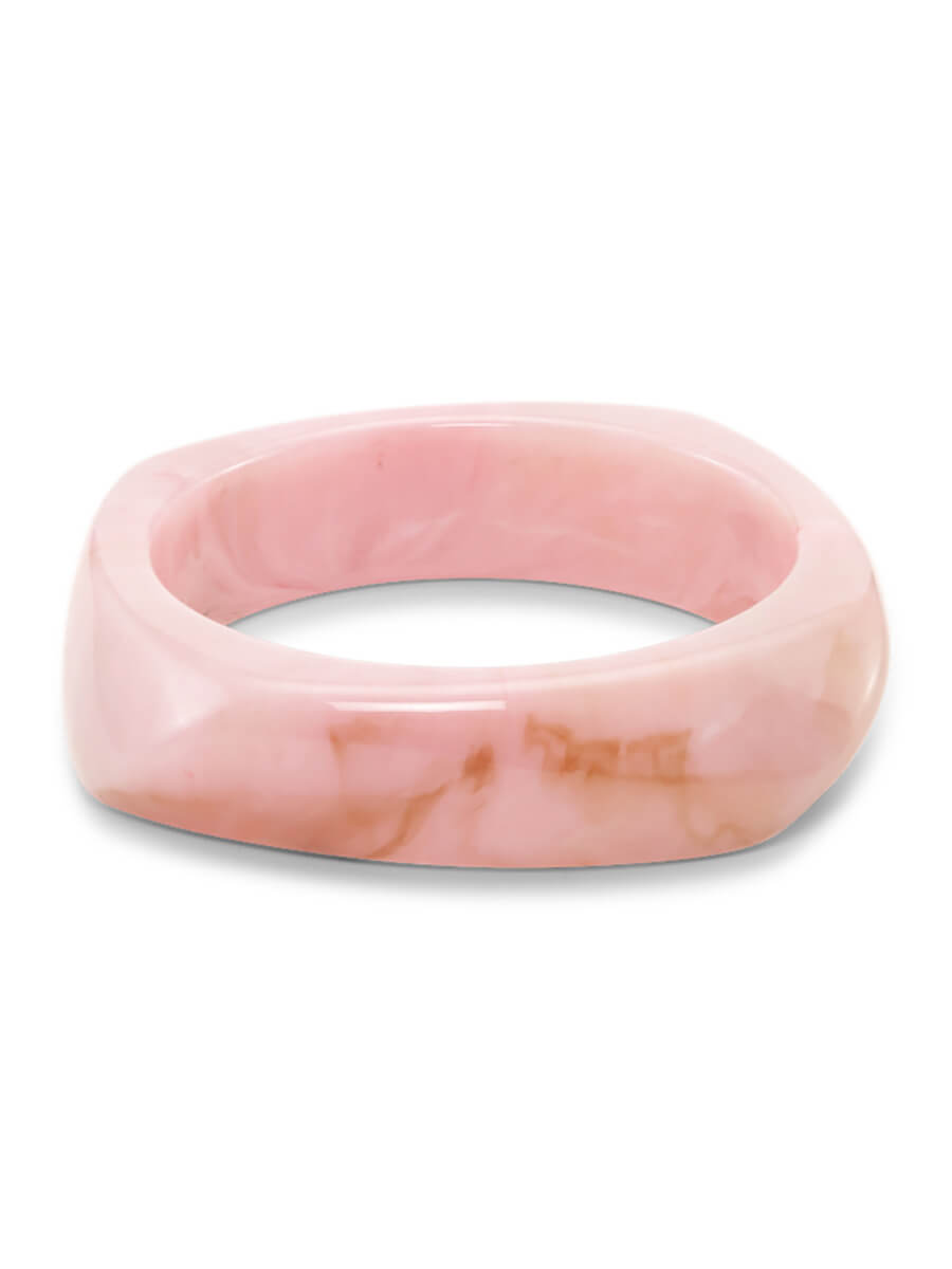 SUI AVA Chunky Bangle - Pink Marble