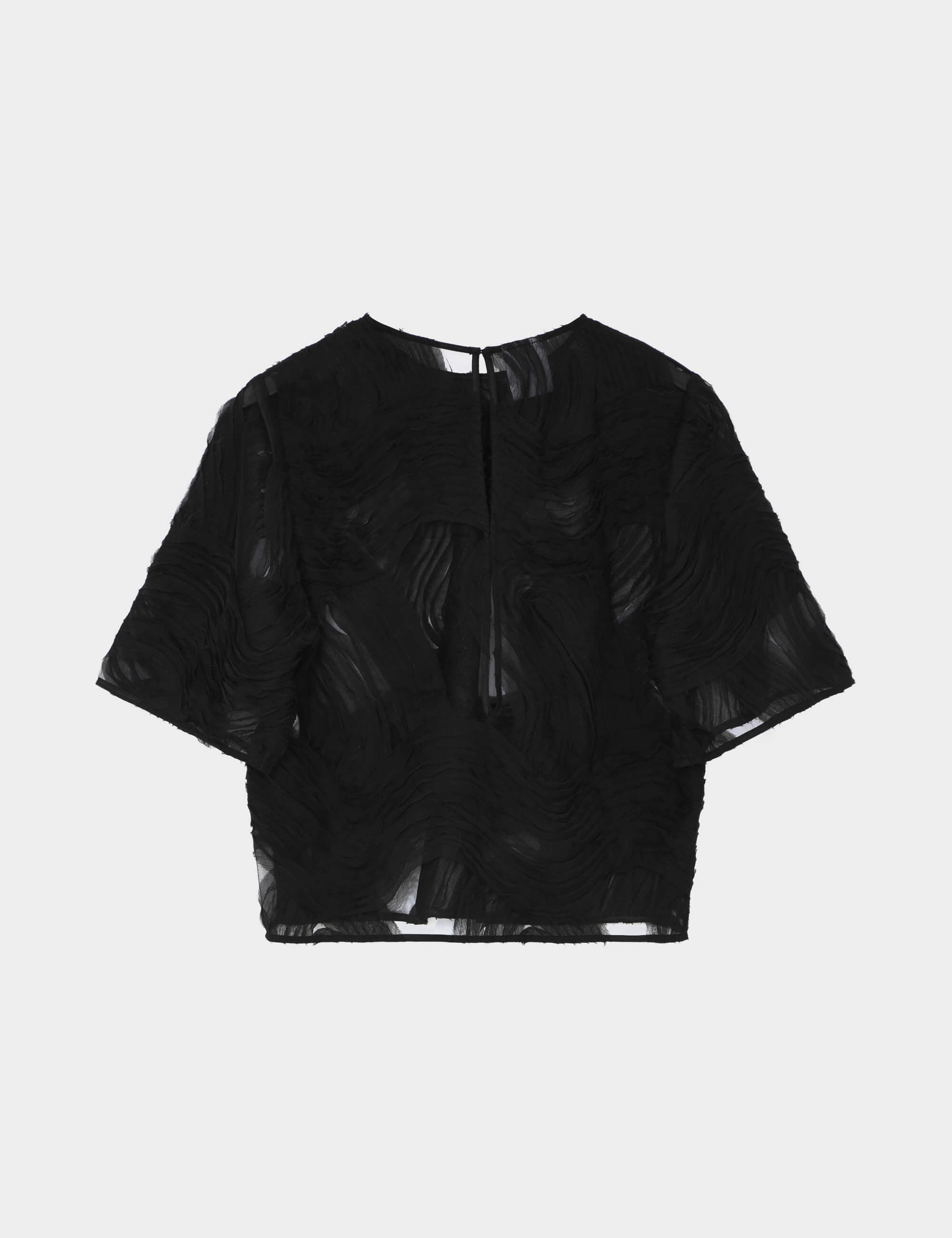 Day Birger et Mikkelsen Tatiana Crotchet Lacy Top Black