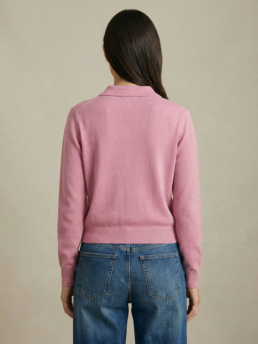 Numph Dajana LS Polo - Fuchsia Pink