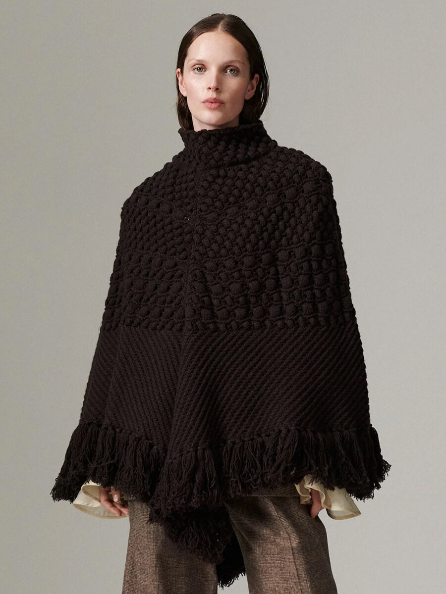 Day Birger et Mikkelsen Cabel Poncho - Ganache