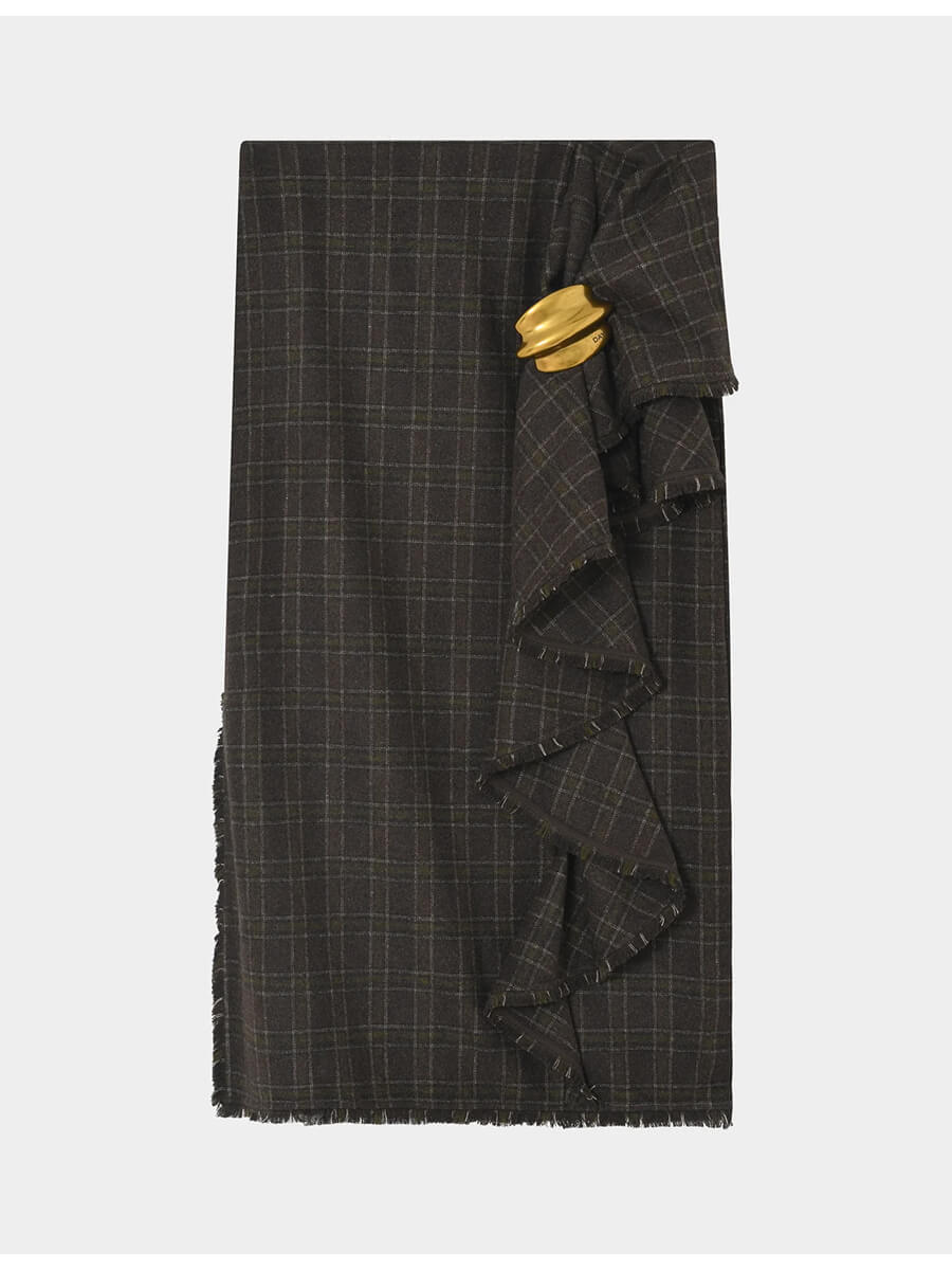Day Birger et Mikkelsen Tima Flanello Skirt - Brown Check.