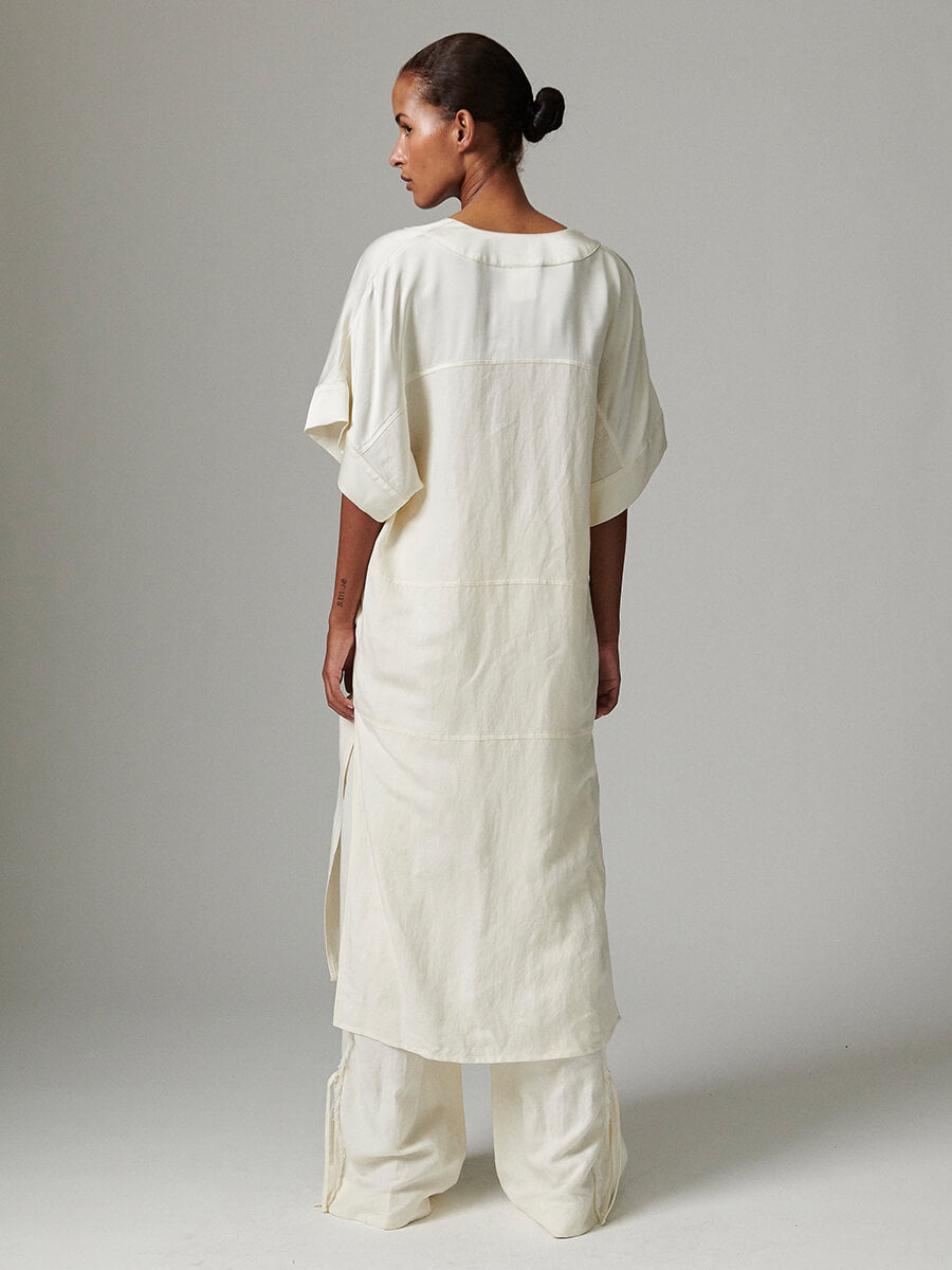 Day Birger et Mikkelsen garson ontrast Linen Dress - Jet Stream 