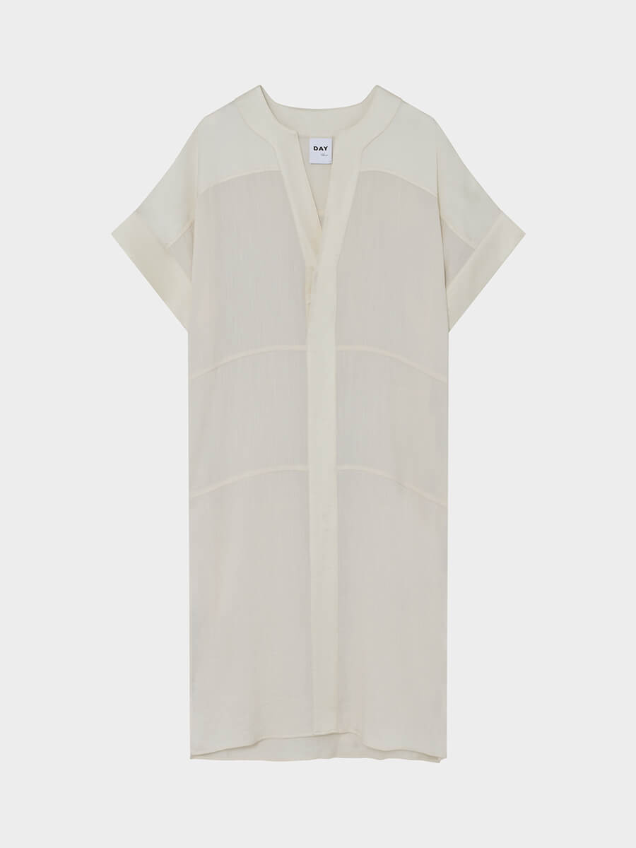 Day Birger et Mikkelsen garson ontrast Linen Dress - Jet Stream 