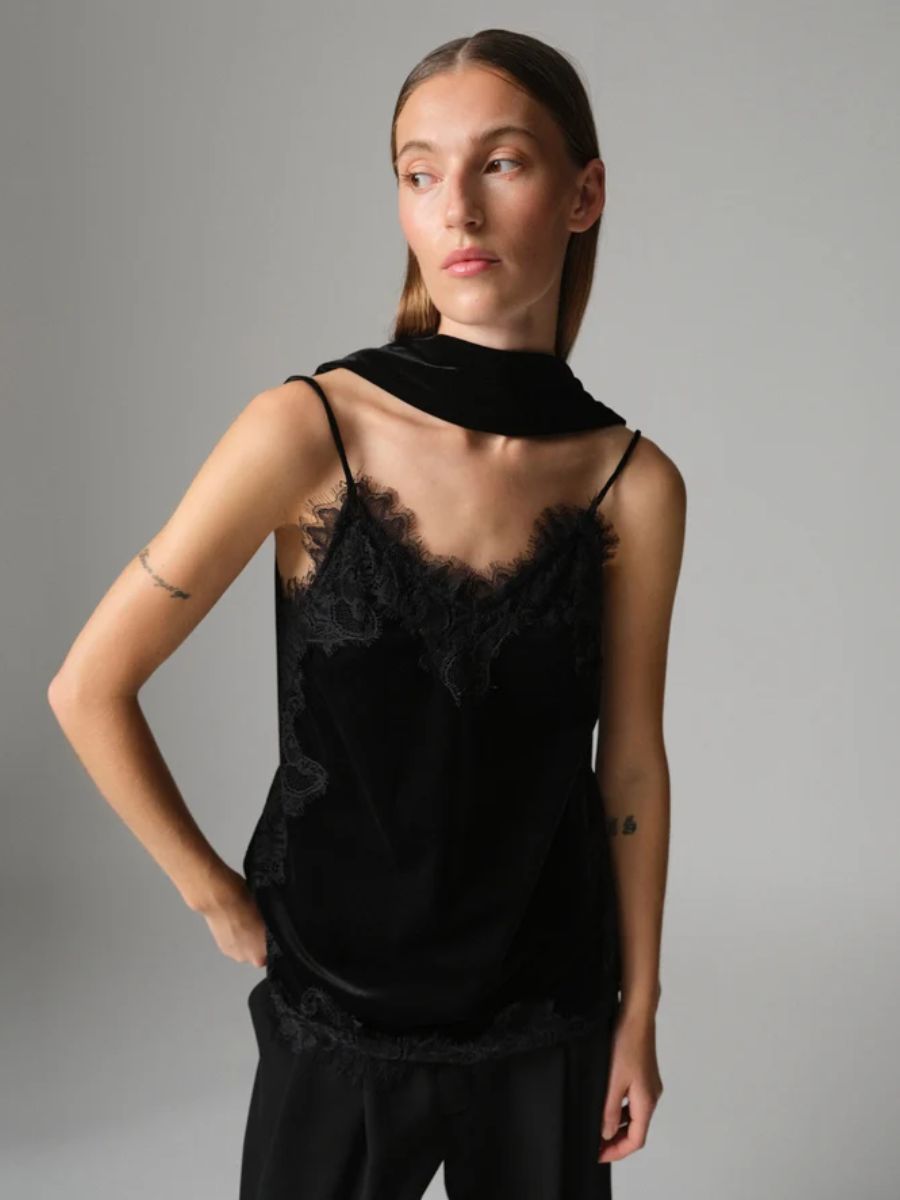 Day Birger et Mikkelsen - Lacey Velvet Top - Black