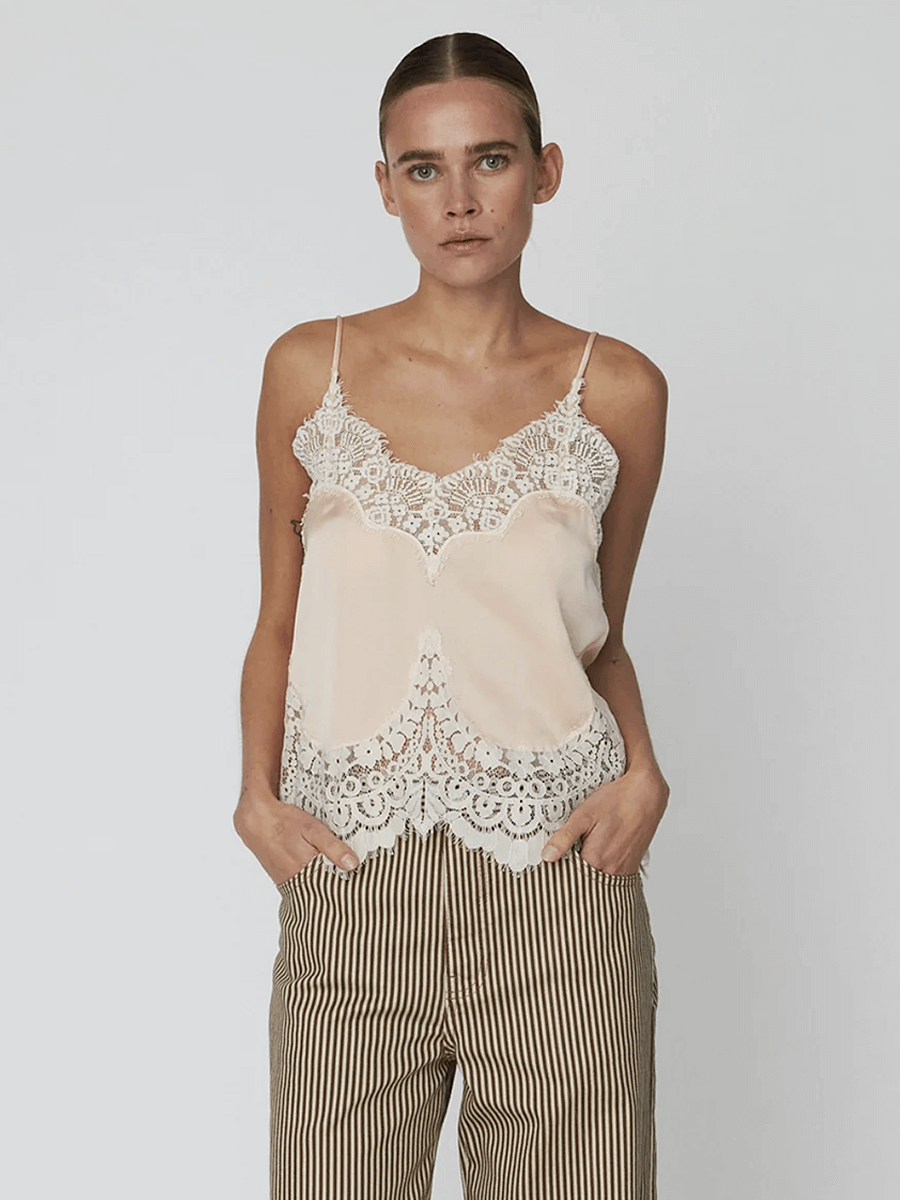 Delicate Lace Top - Pale Pink