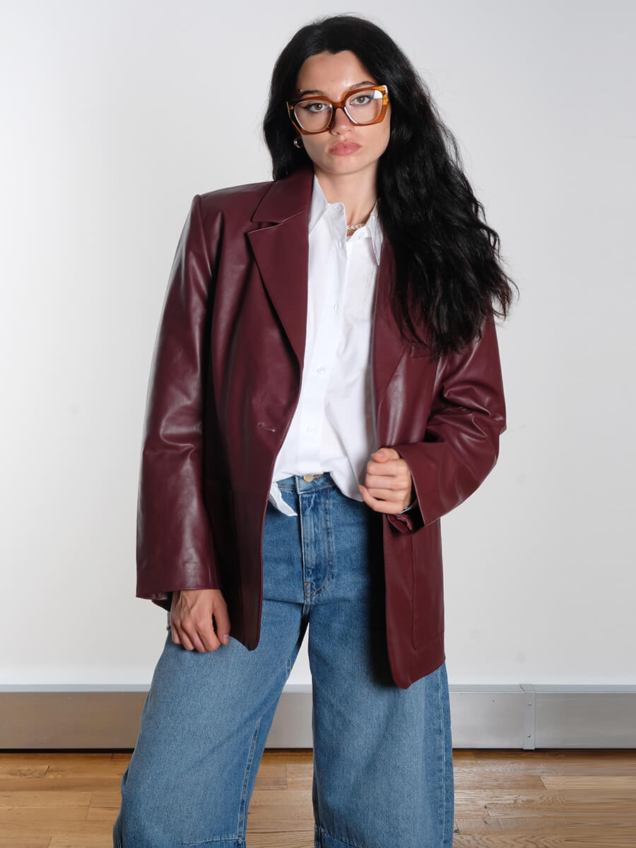 Essentiel Antwerp Idrey Blazer - Burgundy