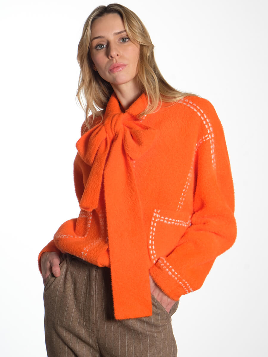 Hoops Cardigan - Orange