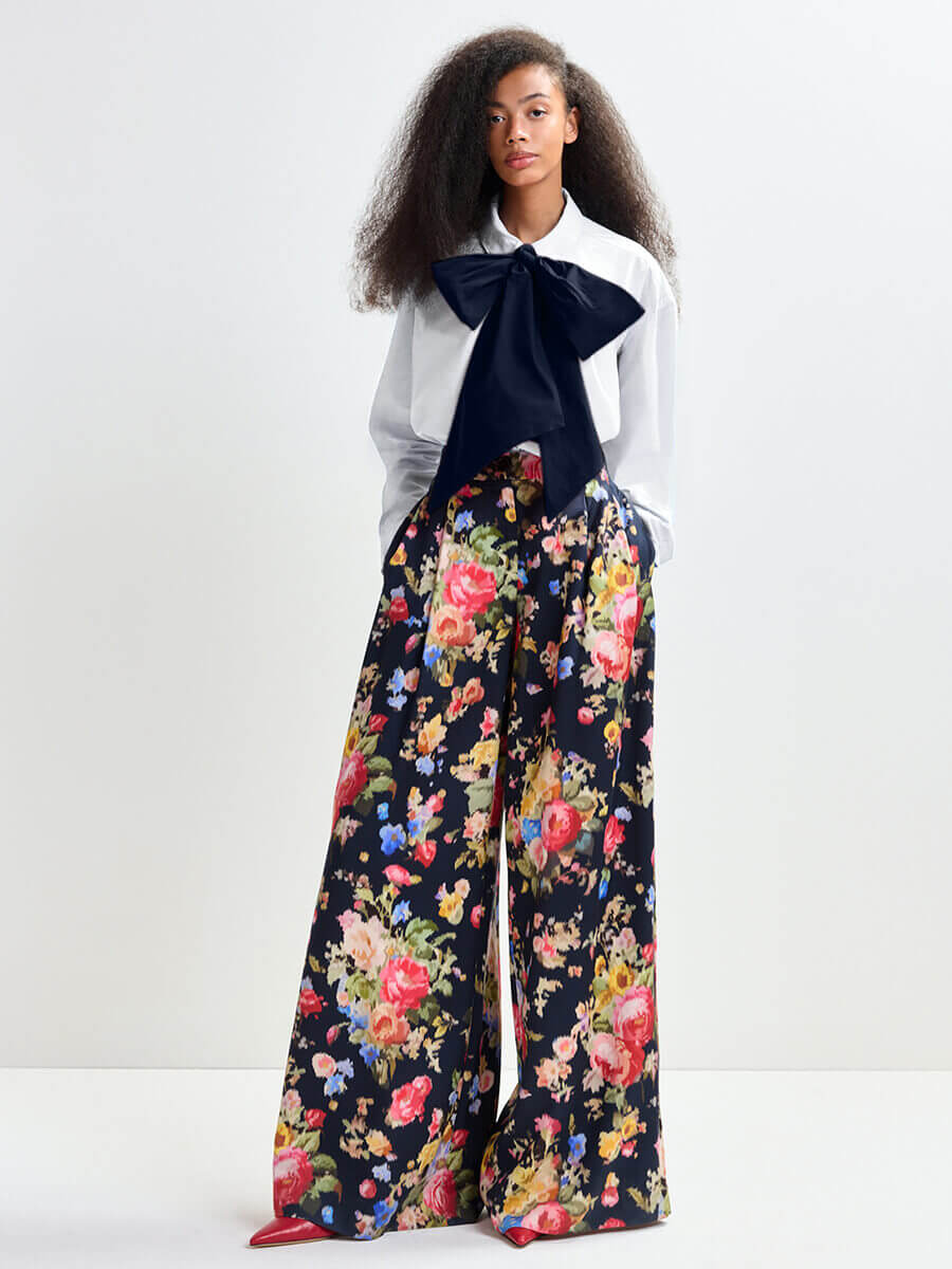 ESSENTIEL ANTWERP Jazzy Wide Leg Pants - Dark Night