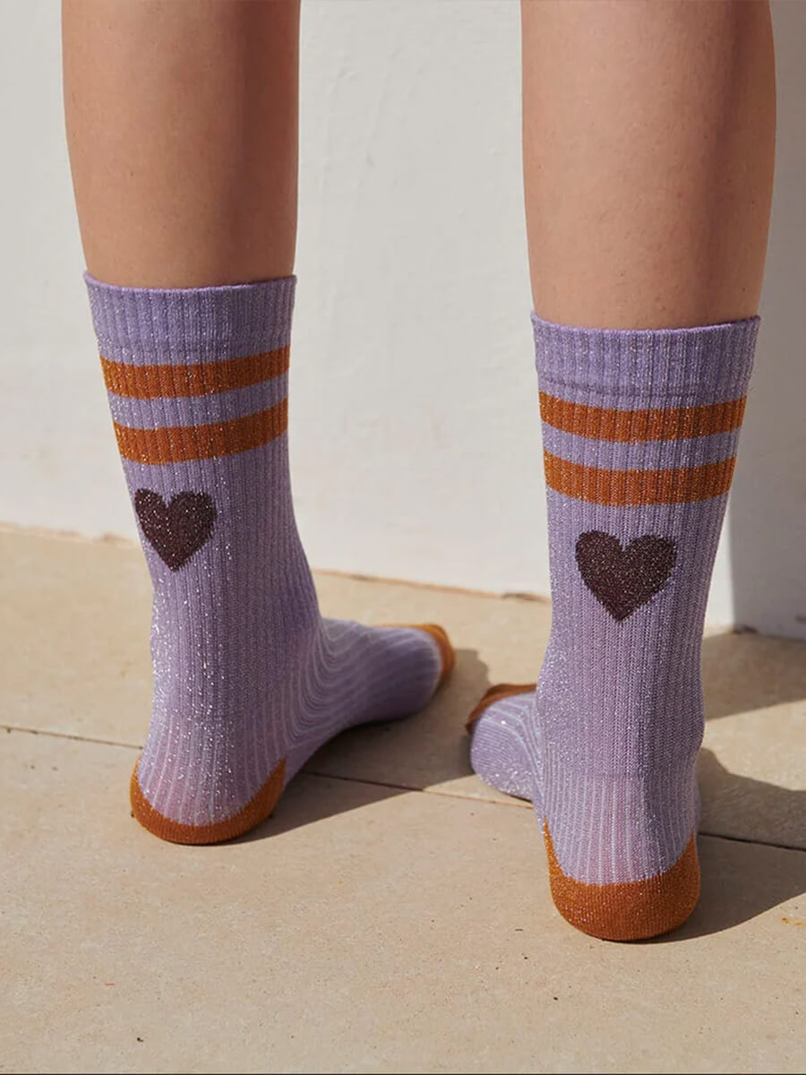 MP Denmark Elga Glitter Socks - Wisteria