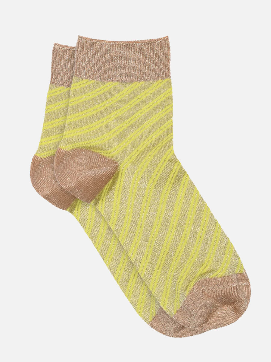 MP Denmark Elisa Glitter Short Socks - Celery Green