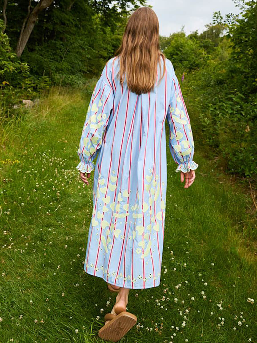 SISSEL EDELBO Elisabeth Dress - Bluebell Stripes