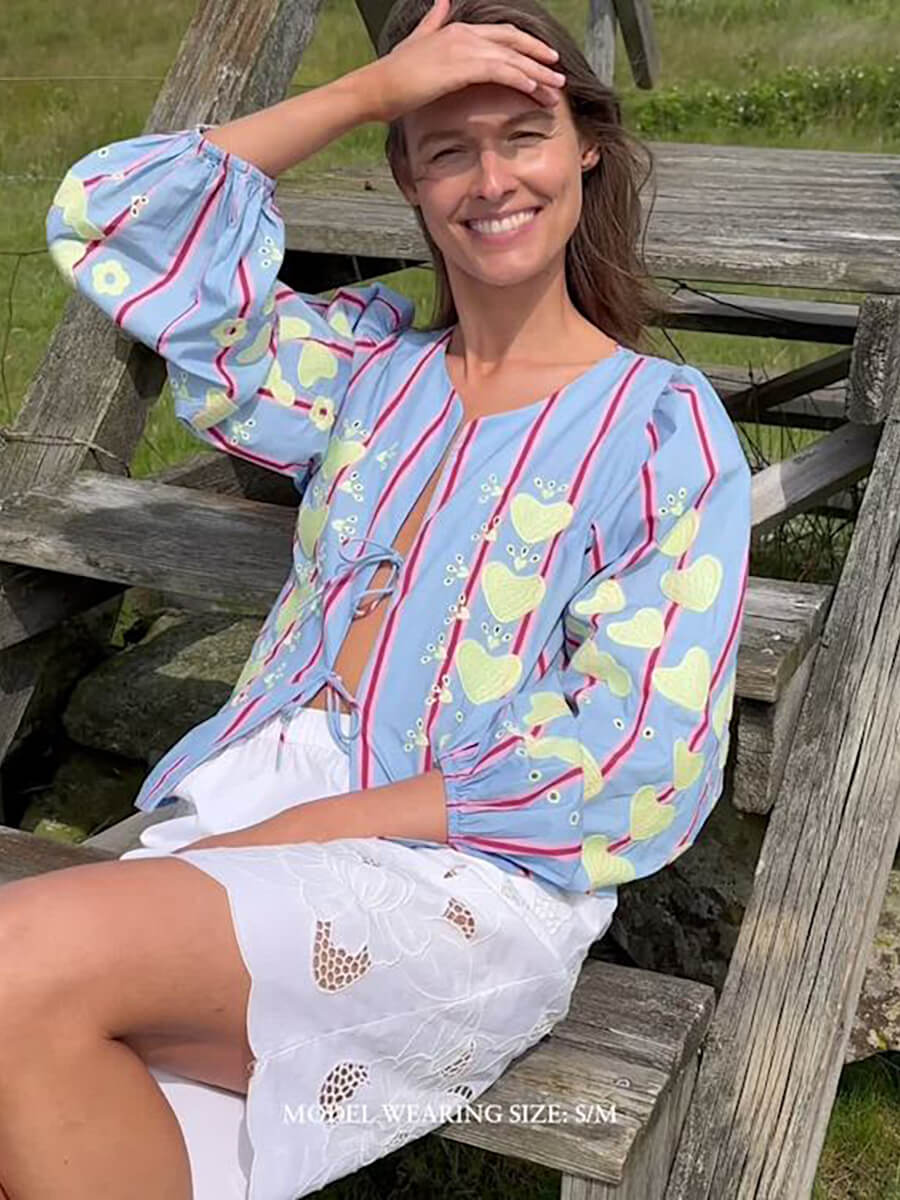  SISSEL EDELBO Elisabeth Top-Bluebell Stripes