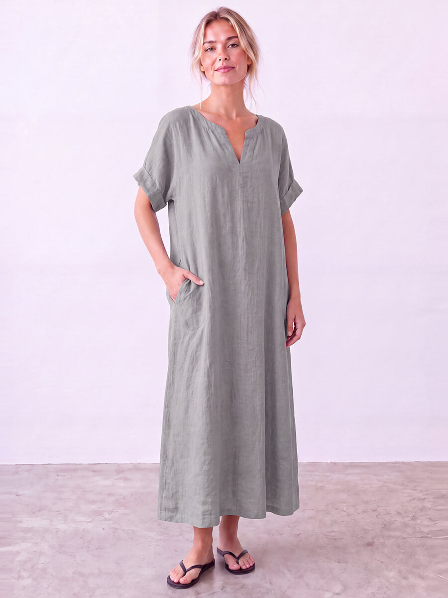 cabana living
Erantis Kaftan Dress - Fango Grey