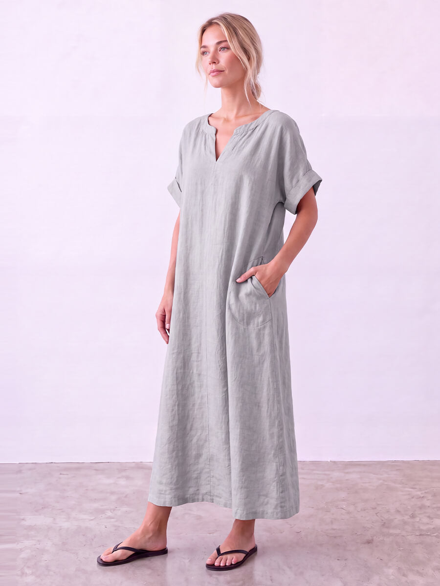 cabana living
Erantis Kaftan Dress - Fango Grey