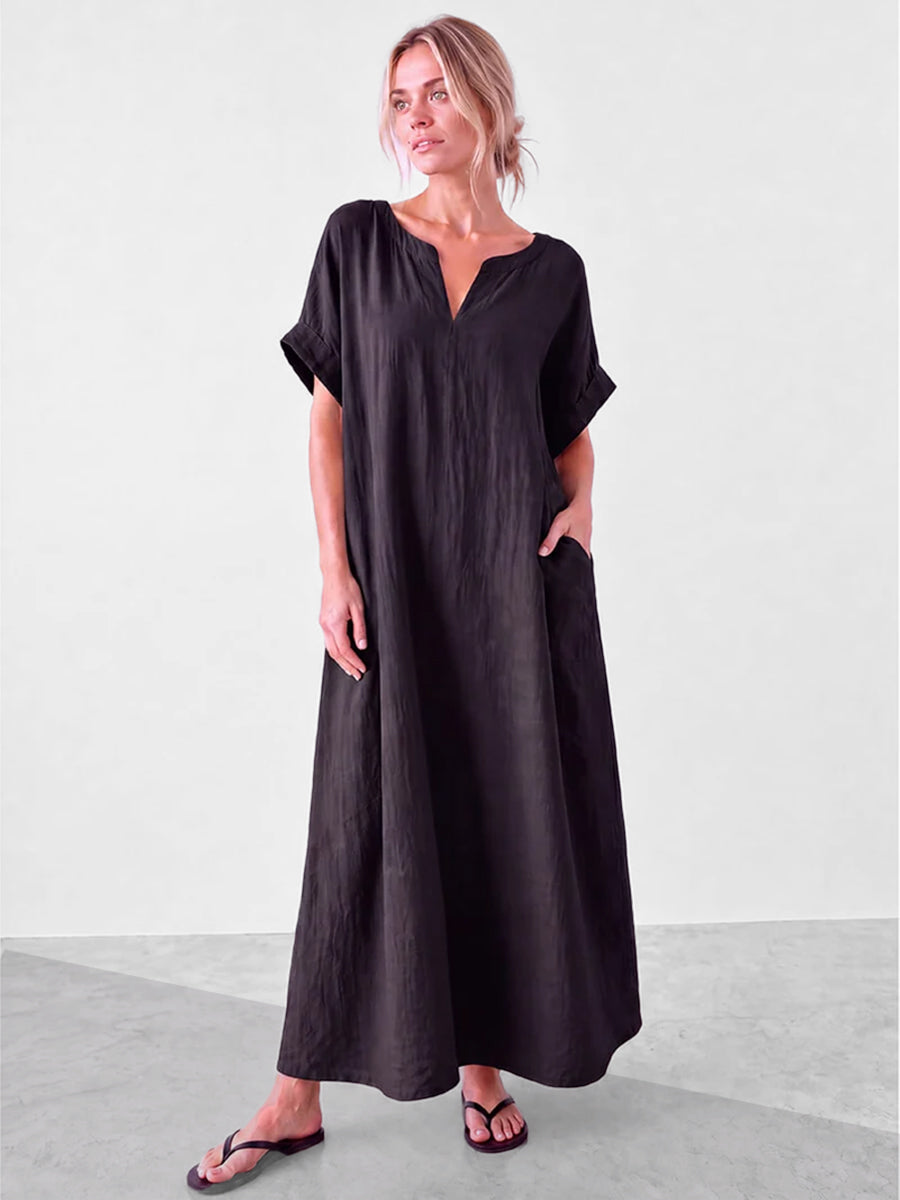 Erantis Kaftan Dress - Black