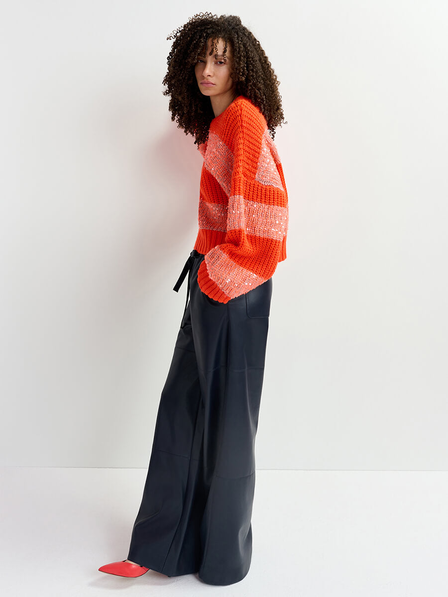 Essentiel-Antwerp-Group-Knit-Sweater-Orange