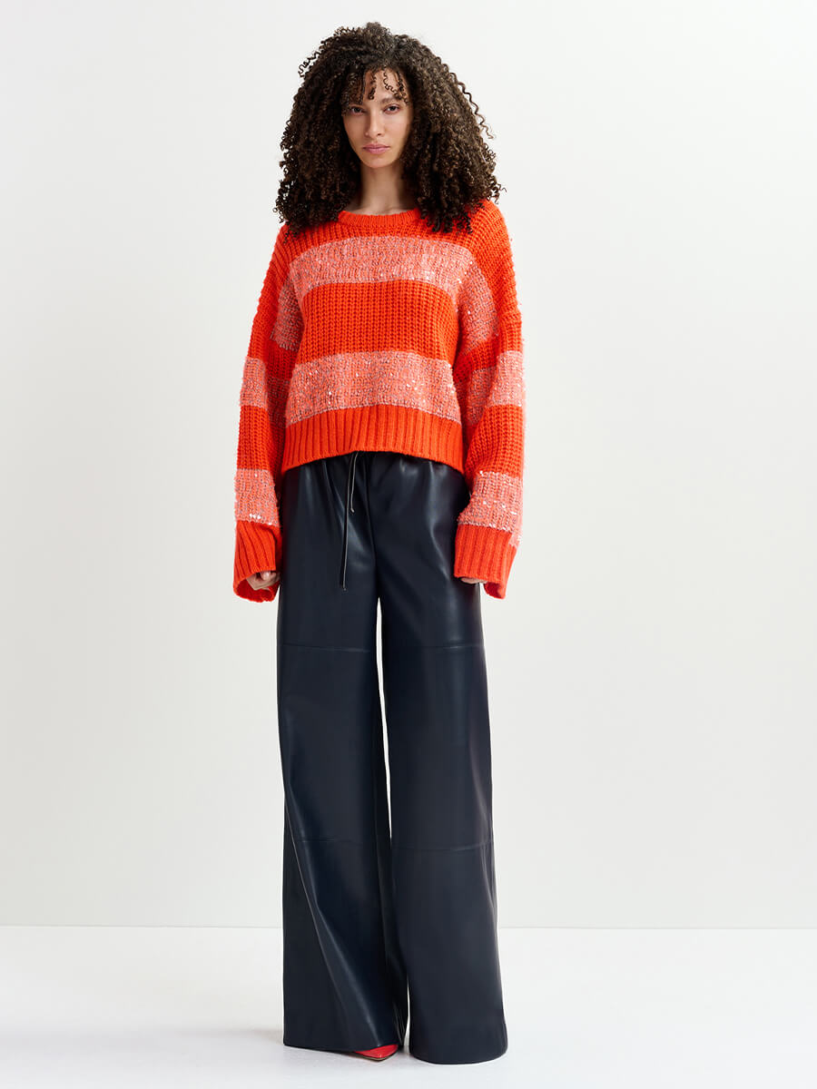 Essentiel-Antwerp-Group-Knit-Sweater-Orange