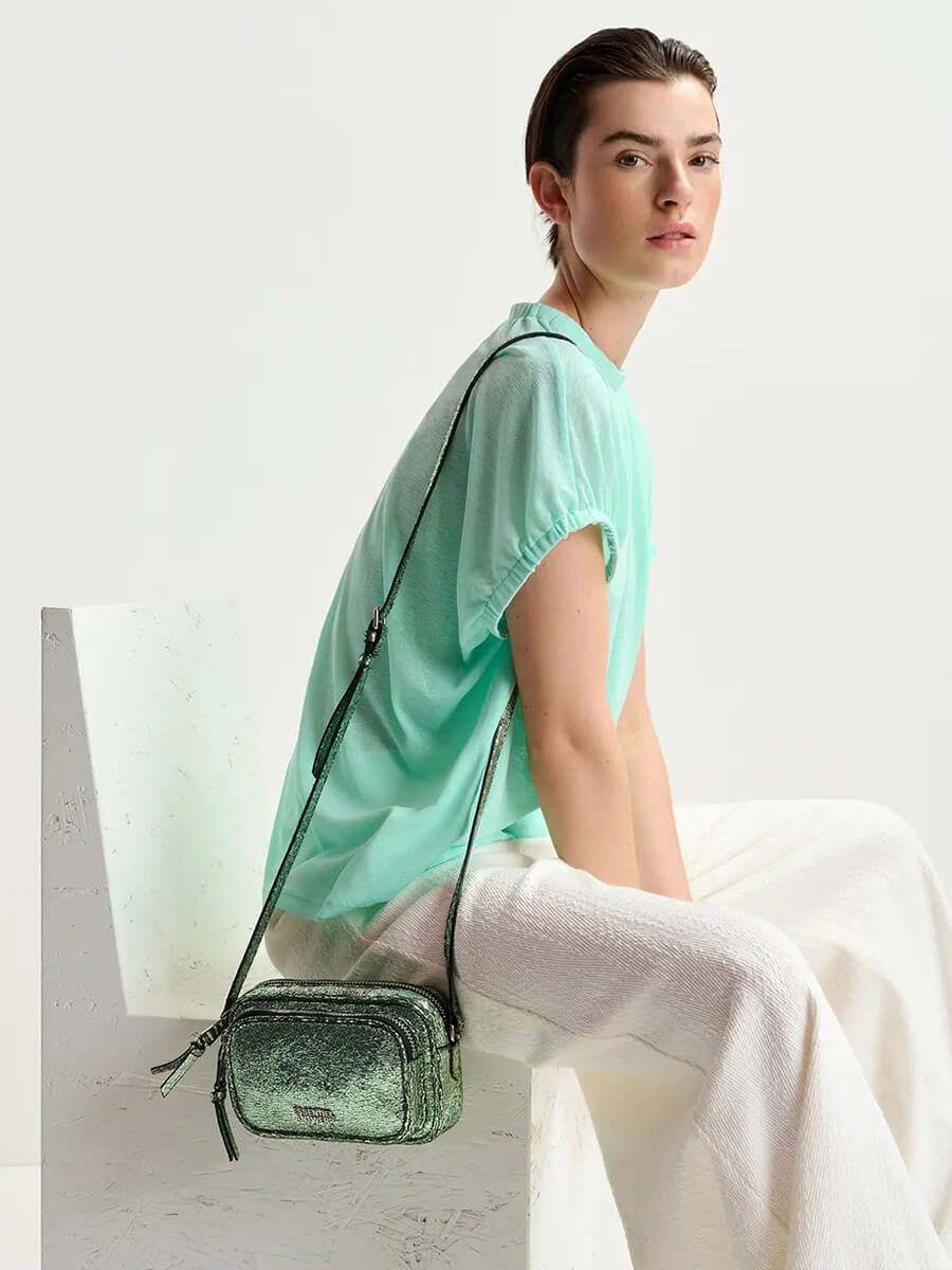 Essentiel-Antwerp-Hamen-Green-Metallic-Shoulder-Bag