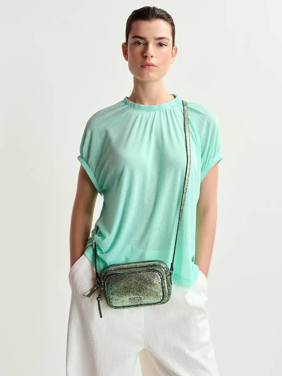 Essentiel-Antwerp-Hamen-Green-Metallic-Shoulder-Bag