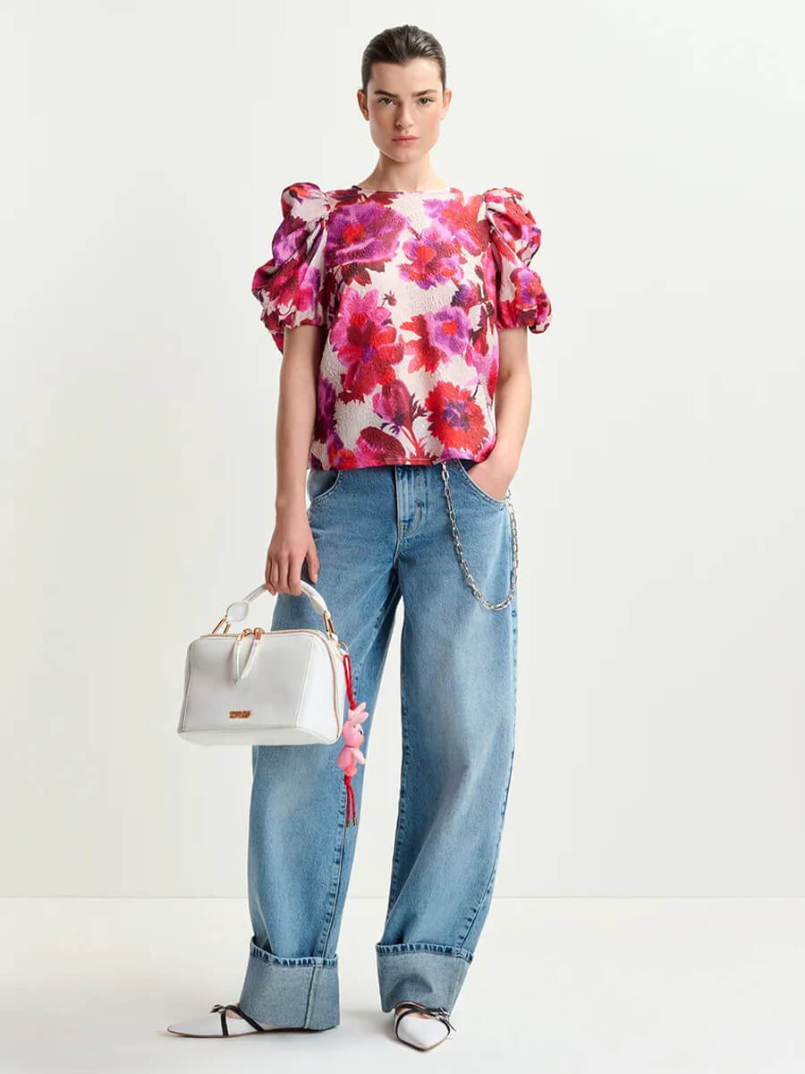 Essentiel-Antwerp-Henrietta-Floral-Jacquard-Blouse